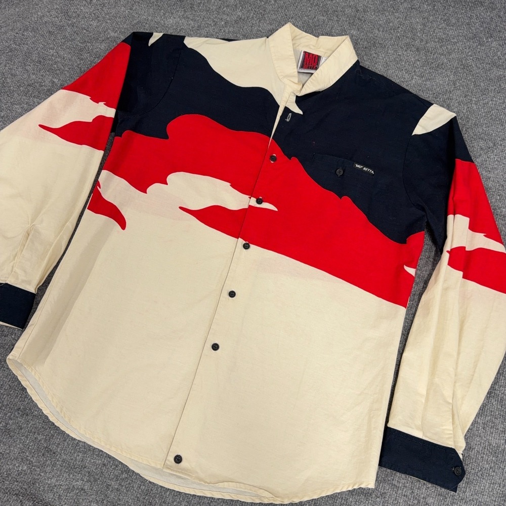 VTG Mo Betta Shirt Men 16.5x35 USA Made Flame Garth Brooks Western Long Sleeve